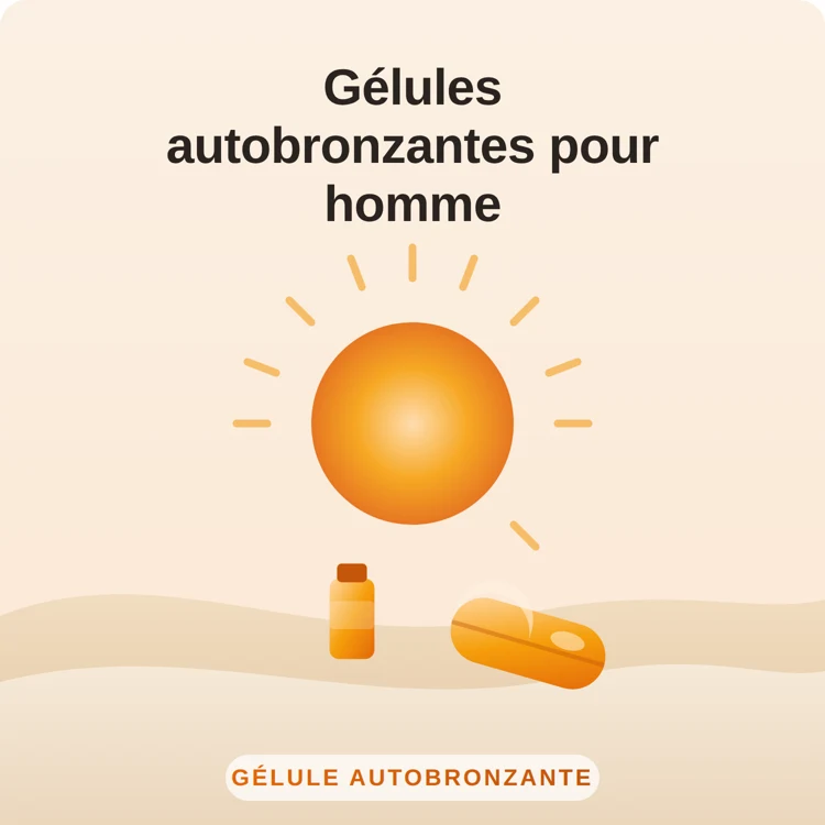 gélules autobronzantes homme : illustration