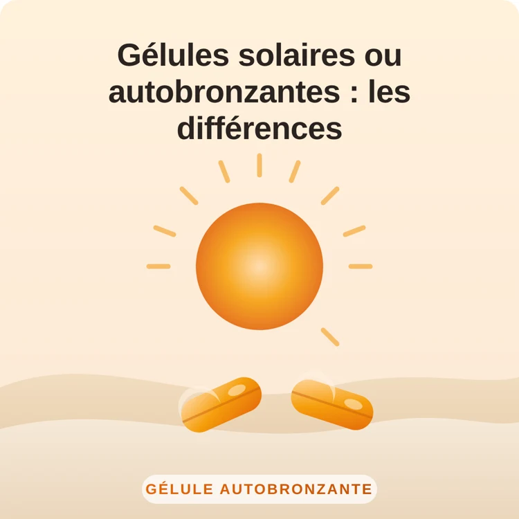 gélules solaires ou gélules autobronzantes : illustration