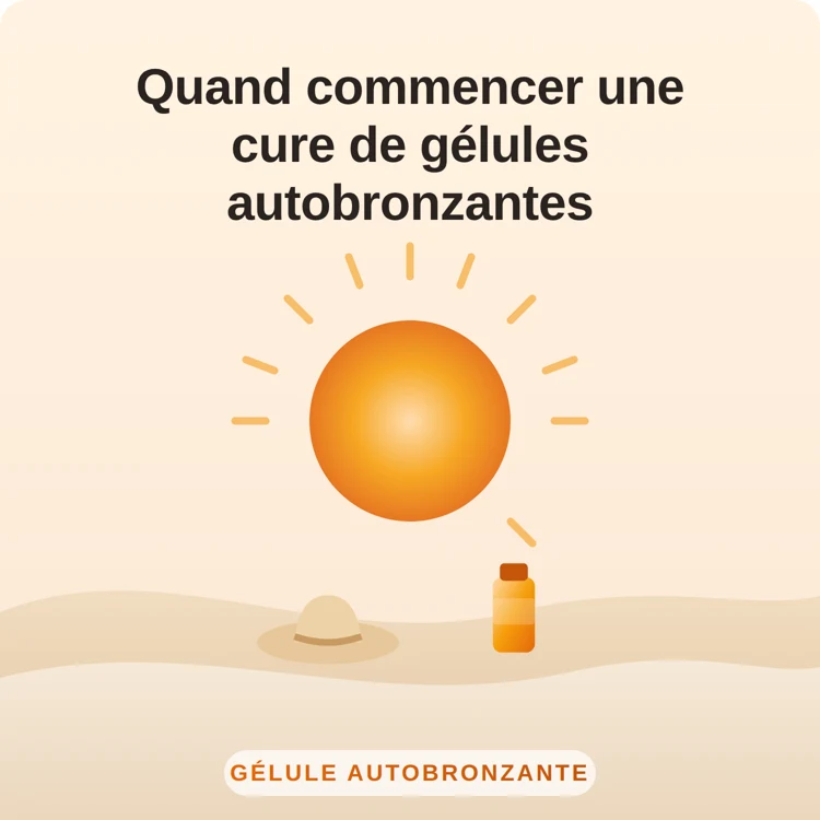 quand commencer les gélules autobronzantes : illustration