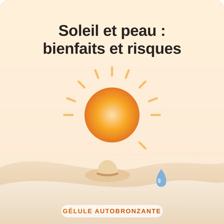soleil et peau : illustration
