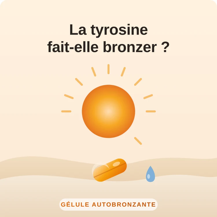 tyrosine bronzage : illustration